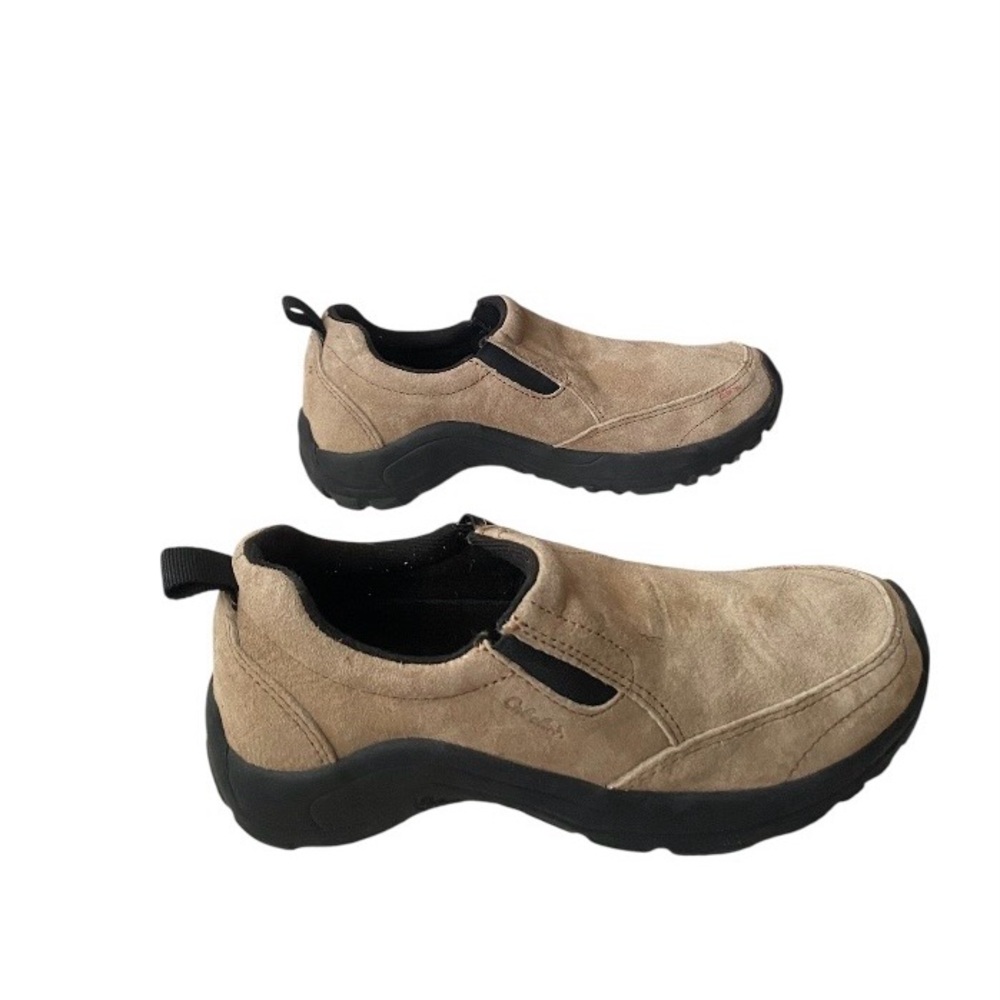 Cabela's Moc loafers tan casual slip on suede women’s shoes size 7M